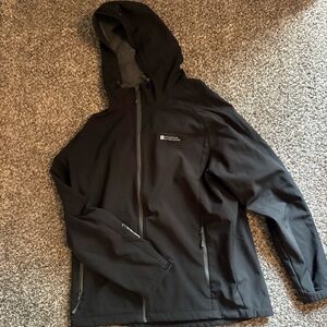Men's Black Hooded Performance Jacket